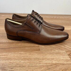 Aldo Wakler Oxford Derby Dress Shoes Cognac Men's Size 7.5 Leather NEW